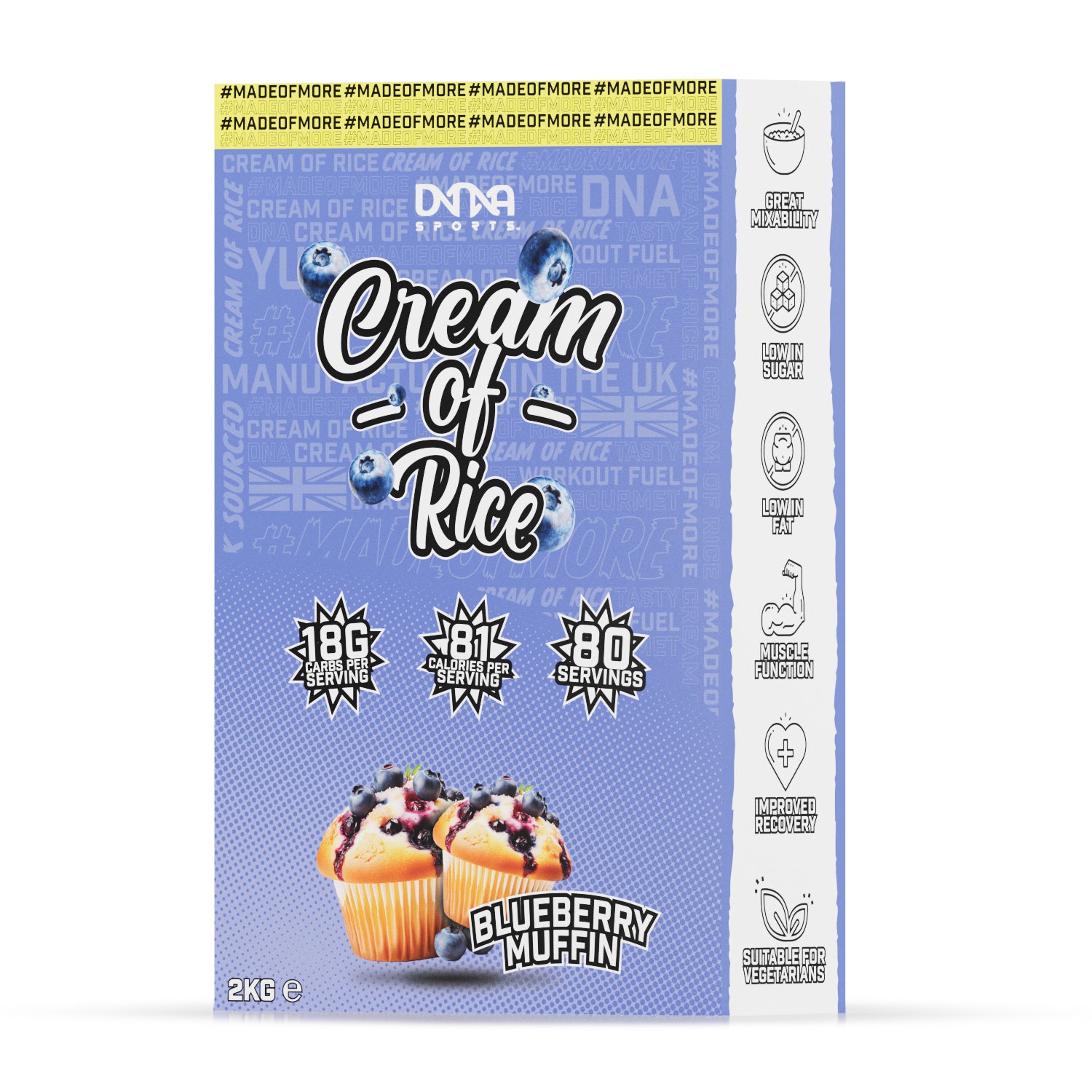 DNA Sports - Cream of Rice 2KG