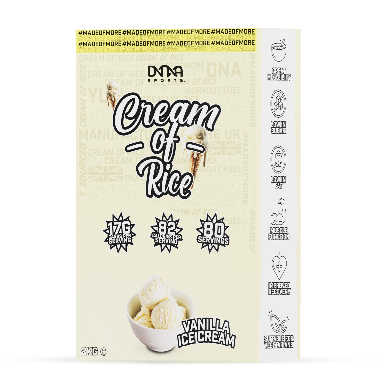 DNA Sports - Cream of Rice 2KG