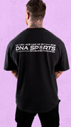 Oversized Unisex 'Worldwide' Faded T-Shirt - Black - DNA Sports™